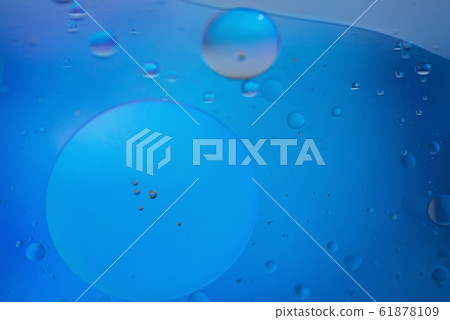 Blue abstract background picture made with oil, water and soap Blue abstract background picture made with oil, water and soap 61878109