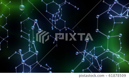 化学式分子结构六角形科学技术3d图背景背景 图库插图