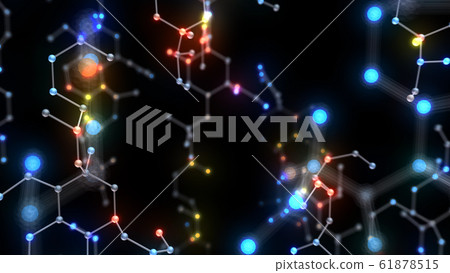 Chemical formula molecular structure hexagon science technology 3d illustration background background 61878515