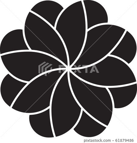Abstract Circle Logo Design, Black and white round logo 61879486