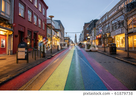 Icelandic town Rainbow Road 61879738