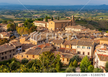 aerial view of San Gimignano aerial view of San Gimignano 61880765