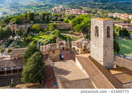 Aerial view of San Gimignano Aerial view of San Gimignano 61880773