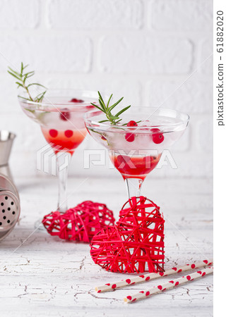 Cranberry margarita cocktail. Valentines day drink Cranberry margarita cocktail. Valentines day drink 61882020