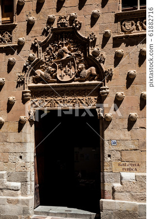 The historical House of the Shells built in 1517 in Salamanca, Spain The historical House of the Shells built in 1517 in Salamanca, Spain 61882716