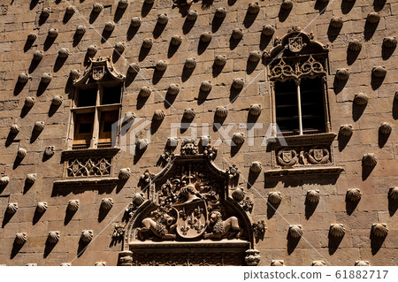 The historical House of the Shells built in 1517 in Salamanca, Spain 61882717