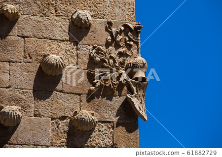 The historical House of the Shells built in 1517 in Salamanca, Spain 61882729