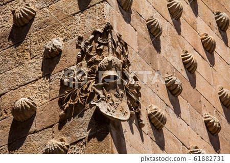 The historical House of the Shells built in 1517 in Salamanca, Spain 61882731