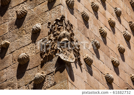 The historical House of the Shells built in 1517 in Salamanca, Spain The historical House of the Shells built in 1517 in Salamanca, Spain 61882732