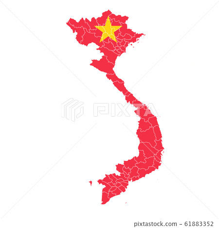Vietnam national flag map icon Vietnam national flag map icon 61883352