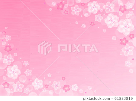 Background image of "Peach blossom" illustration (horizontal: top and bottom) 61883819