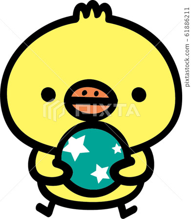Chick with ball 61886211