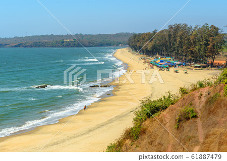 View of Keri or Querim beach in north Goa. India View of Keri or Querim beach in north Goa. India 61887479