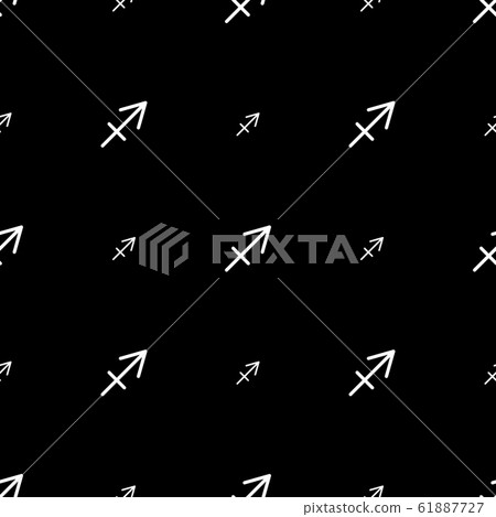 Sagittarius zodiac sign, horoscope seamless 61887727