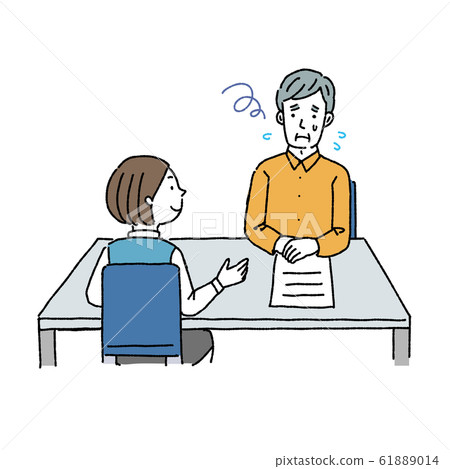會議，老人，年長，插圖，矢量 61889014