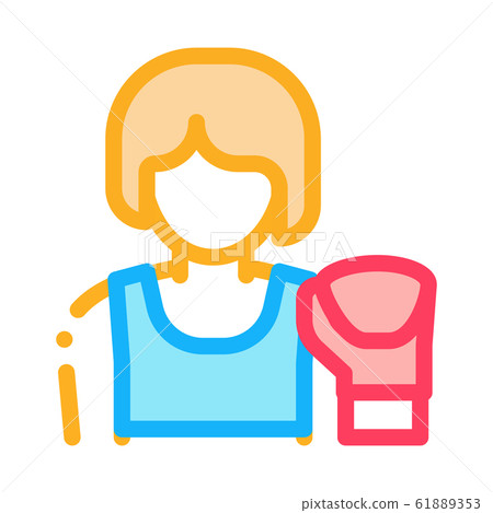 Boxer Woman Icon Vector Outline Illustration Boxer Woman Icon Vector Outline Illustration 61889353