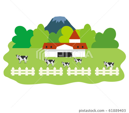 Ranch landscape background - Stock Illustration [61889403] - PIXTA