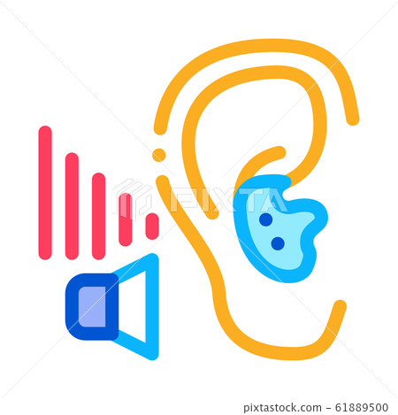 Bad Hearing Icon Vector Outline Illustration 61889500
