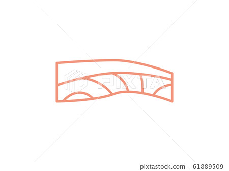 Salmon fillet line drawing - Stock Illustration [61889509] - PIXTA
