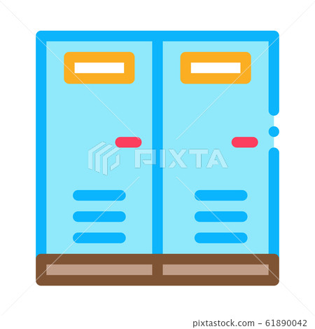 Locker Rooms Icon Vector Outline Illustration 61890042
