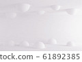 White spheres on a white background. 3d render 61892385