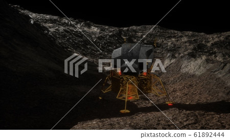 lunar landing mission on the Moon lunar landing mission on the Moon 61892444