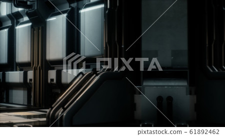 futuristic sci fi Spaceship interior 61892462
