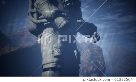 Spaceman astronaut in the sea 61892504