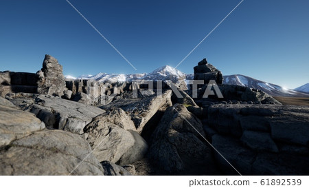 rock and stones in Alps mountains 61892539