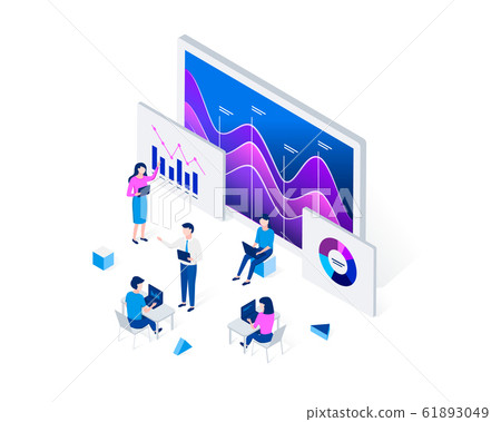 Data analysis isometric concept. - Stock Illustration [61893049] - PIXTA
