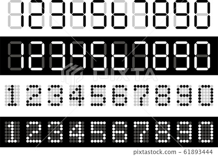 Digital number - Stock Illustration [61893444] - PIXTA