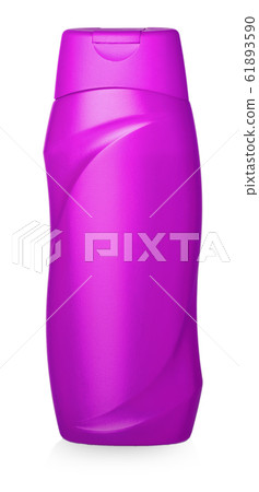 pink plastic bottle with shampoo carved on a white pink plastic bottle with shampoo carved on a white 61893590