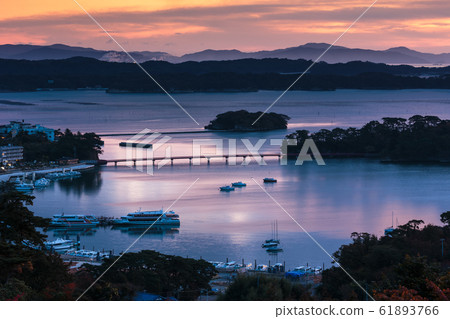 The dawn of Matsushima, Japan's three most scenic spots, autumn The dawn of Matsushima, Japan's three most scenic spots, autumn 61893766