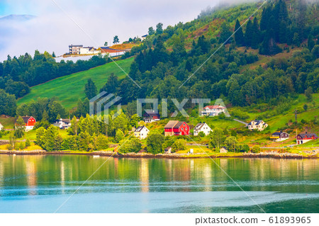 Norway fjord village landscape Norway fjord village landscape 61893965