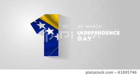 Bosnia and Herzegovina happy independence day vector banner, greeting card Bosnia and Herzegovina happy independence day vector banner, greeting card 61895746