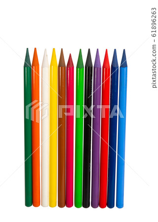 color pencils isolated 61896263