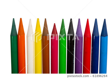 color pencils isolated 61896264
