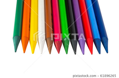 color pencils isolated 61896265