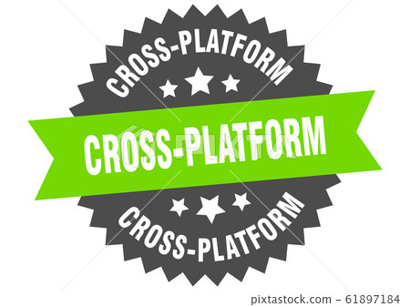 cross-platform sign. cross-platform circular band cross-platform sign. cross-platform circular band 61897184