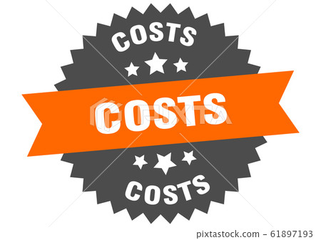 costs sign. costs circular band label. round costs costs sign. costs circular band label. round costs 61897193