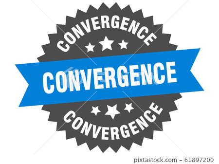 convergence sign. convergence circular band label. convergence sign. convergence circular band label. 61897200
