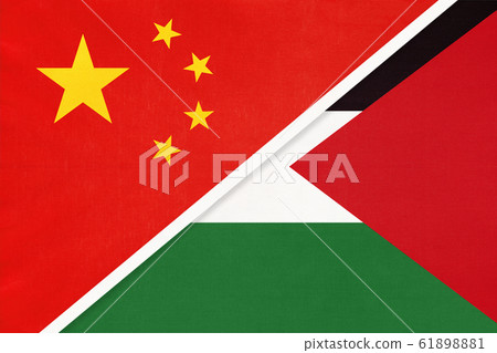 People's Republic of China or PRC vs Palestine flag People's Republic of China or PRC vs Palestine flag 61898881