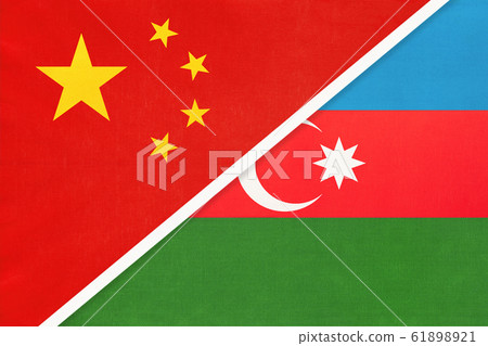 People's Republic of China or PRC vs Azerbaijan flag People's Republic of China or PRC vs Azerbaijan flag 61898921