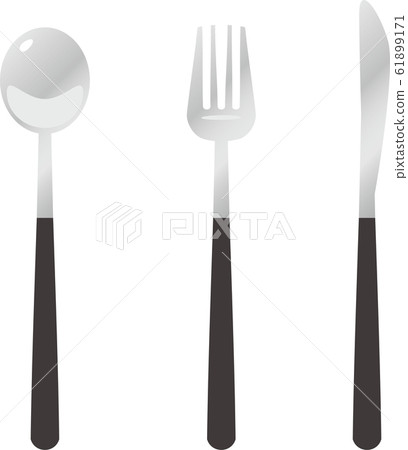 Spoon, fork and knife image illustration 61899171
