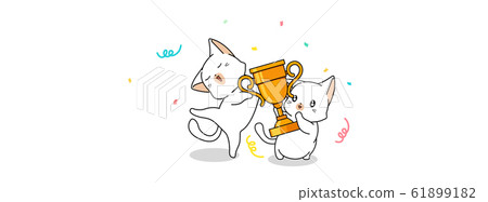 Adorable cats are  winner illustration 61899182