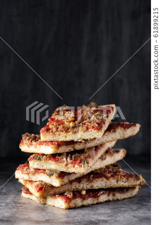 coc de tomata, a spanish pie with tomato and tuna. coc de tomata, a spanish pie with tomato and tuna. 61899215