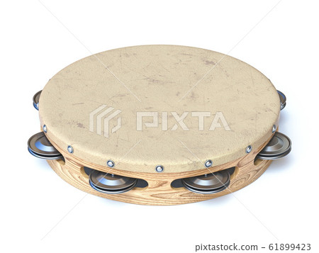 Wooden tambourine 3D 61899423
