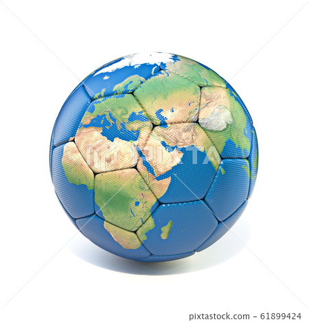 Earth soccer ball 3D 61899424