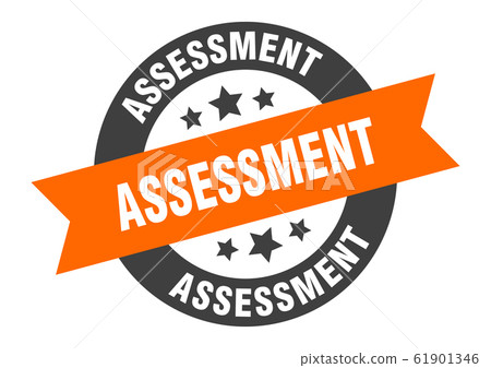 assessment sign. assessment round ribbon sticker.-插圖素材 [61901346] - PIXTA圖庫