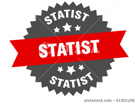 statist sign. statist circular band label. round 61902206